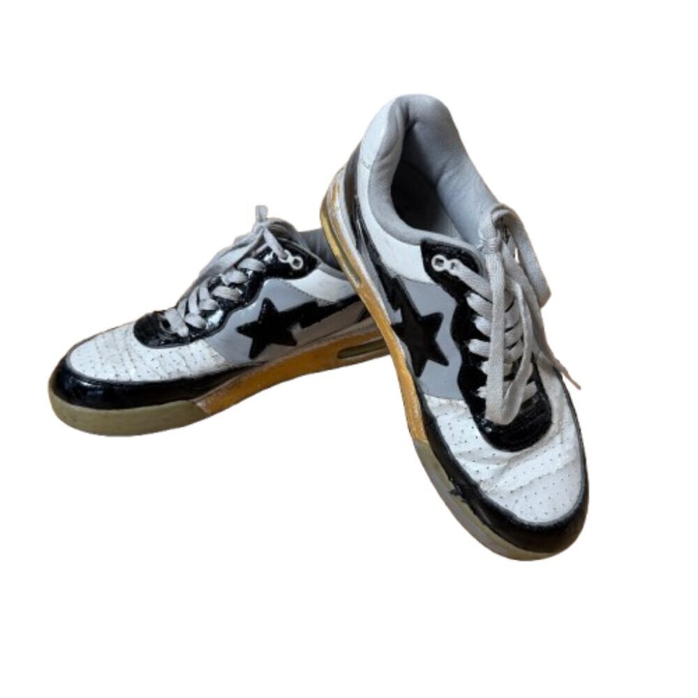 BAPE Black & White Star Sneakers Size Men's 5.5/ Women's 7.5